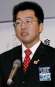 加茂青年会議所の2005年度理事長予定者となった高橋宏明さん