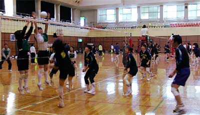 3日開かれた第26回さんしんファミリーバレーボール大会