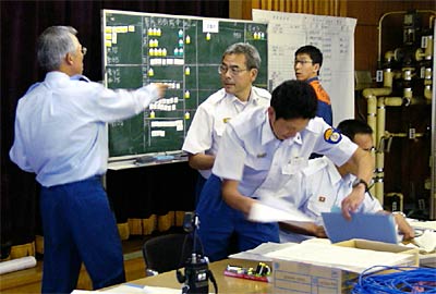 警戒本部の設置を進める三条市消防本部