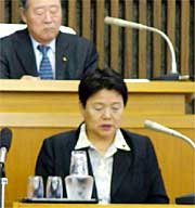 一般質問トップバッターの斉藤市議