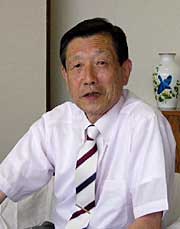 会見する高橋市長