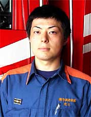 「ロープブリッジ渡過」で東北地区の指導会に出場を決めた燕市消防本部の渡辺消防士