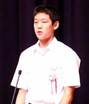 最優秀賞の見附市西中学校3年桜井さん