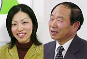 最優秀賞の板垣さん(左)と鈴木さん(右)