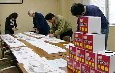 TMO・三条の逸品コンテストの集計作業