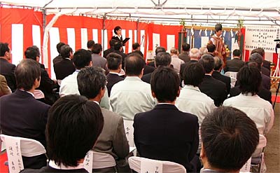 12日行われた仮称・下田統合保育所の工事安全祈願祭