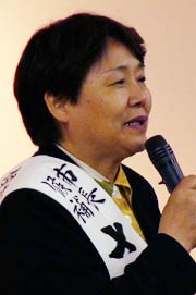 施策を訴える斉藤候補