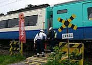 衝突地点の布施谷踏切