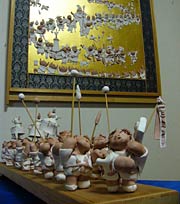 丸井今井邸に展示する信賀さんの作品
