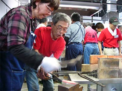 県外から25人が参加して3、4の2日間行われた三条鍛冶道場