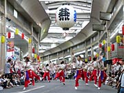 商店街でよさこいソーラン