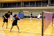 弥彦体育館での練習