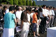広島への原爆投下と同時刻に1分間の黙とう