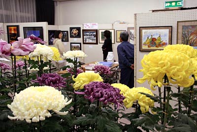 27日夜の大島公民館の大島地区文化祭