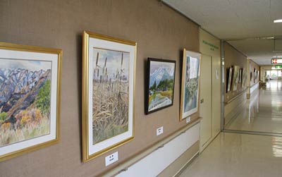 12日まで開かれている宇賀治徹男&サークルみづゑ10周年第3回済生会ギャラリー展