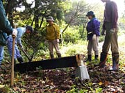 初めて設置したベンチ