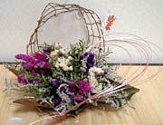 正月をイメージしたドライフラワー