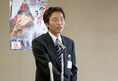 8日行われた国定三条市長の定例記者会見