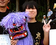 鬼面コンテンスと最優秀賞の宮田さんと受賞作品