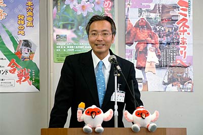  13日行われた国定三条市長の定例会見