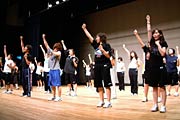 1年生もリズム体操の練習