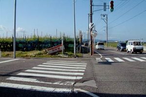 16日深夜、三条市代官島で車同士が出会い頭に衝突、運転の1人が死亡