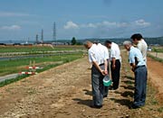 今も破堤現場周辺では河川改修工事が続く