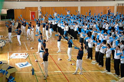 甲子園初戦に向けて31日、新潟県央工高で行われた最初で最後の応援練習