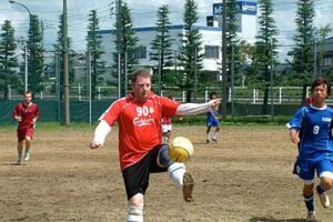 三条・下田FCの招きで県内のALTでつくる新潟ALT FCと交流試合