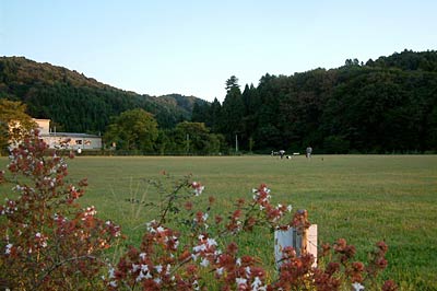 5日にボールパークフェスティバルが開かれる三条市総合運動公園の芝生広場