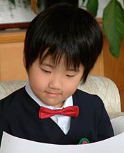 緊張気味の健太ちゃん