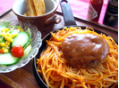 「ハンバーグスパ」714円
