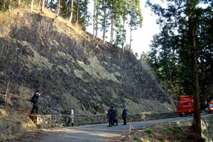 18日夕方に三条市吉田地内で林野火災