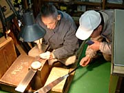 鋸の作切の実演