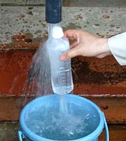 再開した源泉からの湯