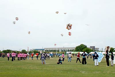 2日間繰り広げられた凧による空中戦