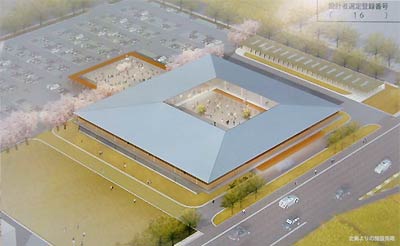燕市の新庁舎建設設計者選考委員会の第1次審査で選ばれた５つの提案