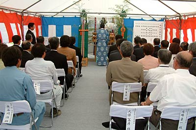 第二中学校区公民館の建設工事安全祈願祭