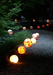 加茂山公園に設置したあかり