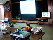 いつでも対策本部を設置できるよう準備しておいた三条市消防本部の講堂