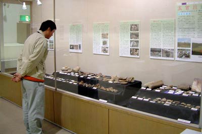 三条市歴史民俗産業資料館で開かれている「遺跡発掘調査速報展2009~三条の大昔を探る~」