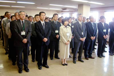 小林燕市長が燕庁舎で年頭のあいさつ