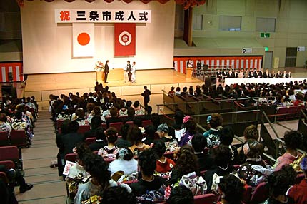  21日行われた平成21年度三条市成人式
