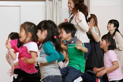 参加した親子は笑顔がいっぱい