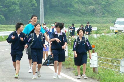 三条市立第三中学校の第16回チャレンジウオーク