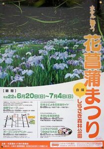 20日に始まるしらさぎ森林公園「花菖蒲まつり」のポスター
