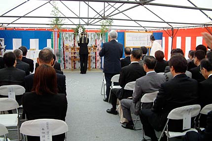 19日行われた三条市の新ごみ処理施設建設工事の安全祈願祭