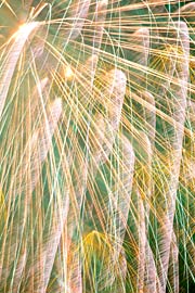 いろいろな表情を見せる花火