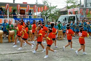 30日午後1時半から三条市厚生福祉会館で行われた第6回三条夏まつりのふれ太鼓