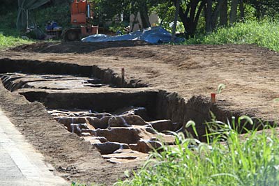 吉野屋遺跡の発掘現場